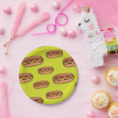 Funny Hot Dog Food Design Papieren Bordje (Feest)