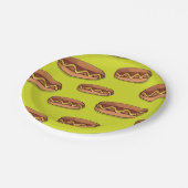 Funny Hot Dog Food Design Papieren Bordje (Gekanteld)