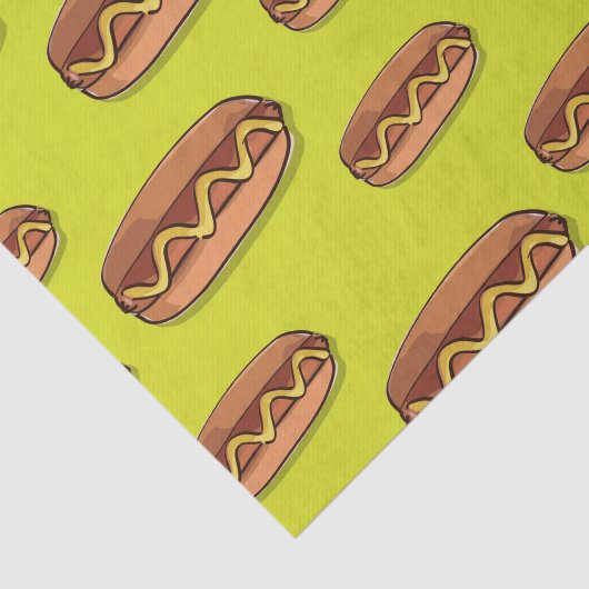 Funny Hot Dog Food Design Tissuepapier (Detail)