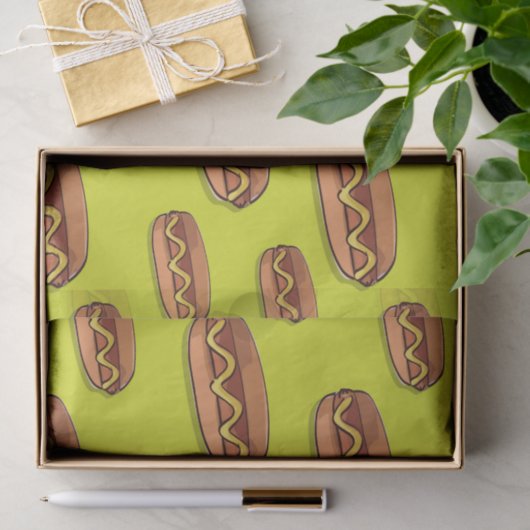 Funny Hot Dog Food Design Tissuepapier (Geschenk)