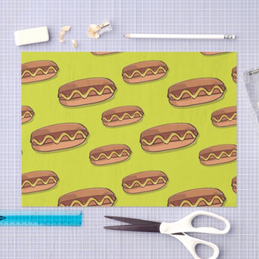 Funny Hot Dog Food Design Tissuepapier (Craft)