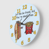 Funny Hot Dog French Fries Food Pun Grote Klok (Hoek)