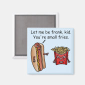 Funny Hot Dog French Fries Food Pun Magneet (Voorkant / Achterkant)