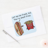 Funny Hot Dog French Fries Food Pun Vierkante Sticker (Envelop)