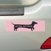 Funny Hot dog, hot owner dachshund bumpersticker (Op auto)