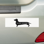 Funny Hot dog, hot owner dachshund bumpersticker (Op auto)