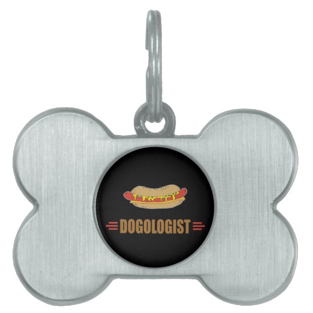 Funny Hot Dog Huisdieren Naamplaatje (voorkant)
