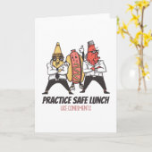 Funny hot dog kaart (Gele Bloem)