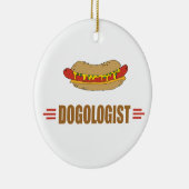 Funny Hot Dog Keramisch Ornament (Rechts)