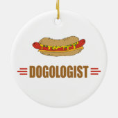Funny Hot Dog Keramisch Ornament (Achterkant)