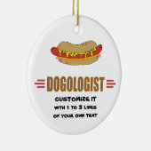 Funny Hot Dog Keramisch Ornament (Rechts)