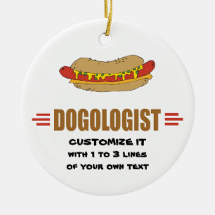 Funny Hot Dog Keramisch Ornament