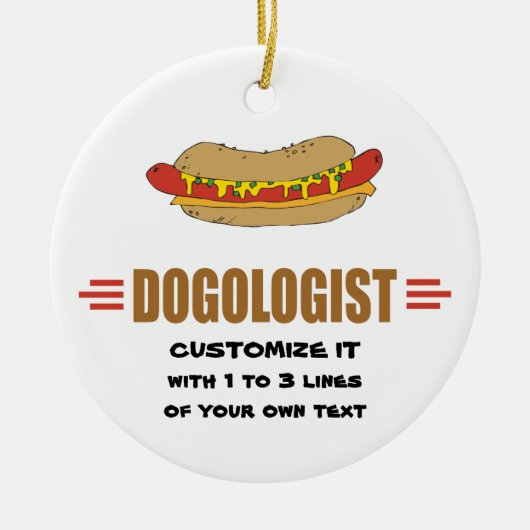 Funny Hot Dog Keramisch Ornament (Voorkant)