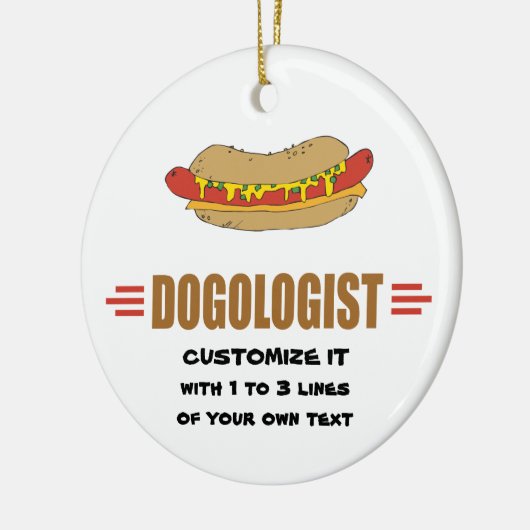 Funny Hot Dog Keramisch Ornament (Links)