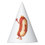 Funny Hot Dog met mosterd-waakpapier Feesthoedjes (Voorkant)
