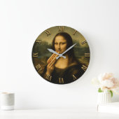 Funny Hot Dog Mona Lisa Grote Klok (Huis)