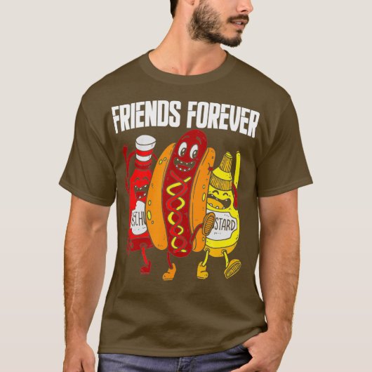 Funny Hot Dog Mustard Ketchup Lover Gift Friends T-shirt (Voorkant)