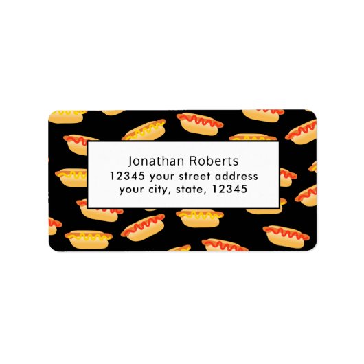 Funny Hot Dog Return Address Etiket (Voorkant)