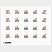 Funny hot dog ronde sticker (Vel)