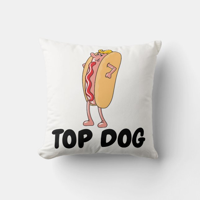 FUNNY HOT DOG, TOP DOG KUSSENS (Voorkant)