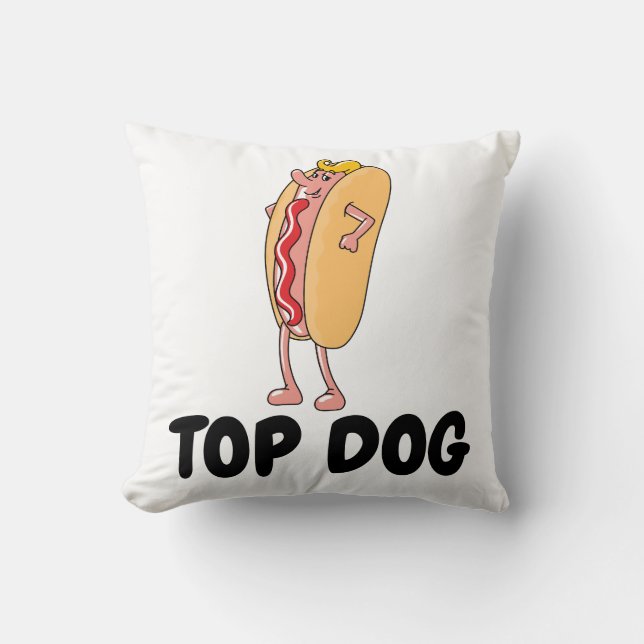 FUNNY HOT DOG, TOP DOG KUSSENS (Voorkant)