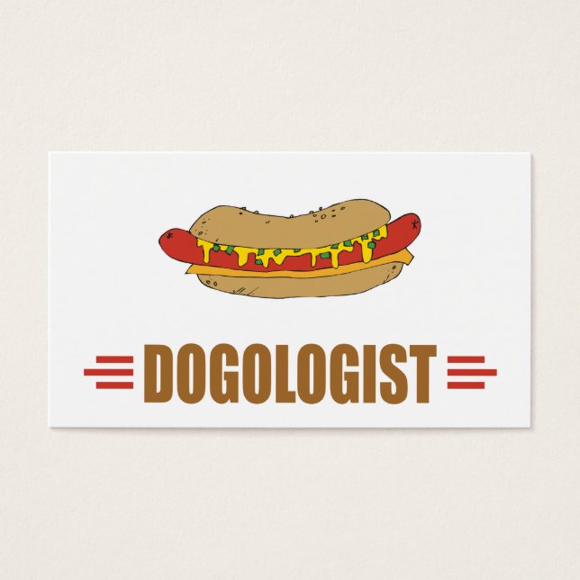 Funny Hot Dog Visitekaartjes (Voorkant)