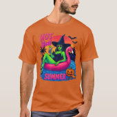 Funny HOT GHOUL SUMMER Summerween Vibes Skeleton I T-shirt (Voorkant)