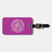 Funny Hot Grandma 80th Birthday Bagagelabel (Voorkant horizontaal)