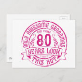 Funny Hot Grandma 80th Birthday Briefkaart (Voorkant / Achterkant)