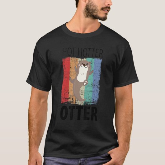 Funny hot Hotter Otter Love Gezegde Fish Otte T-shirt (Voorkant)