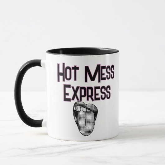 Funny Hot Mess Express Mok (Links)