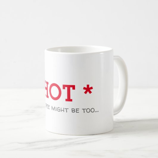 Funny Hot Minimalist Koffiemok (Voorkant rechts)
