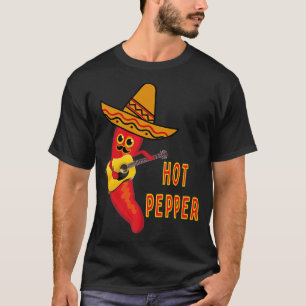 Funny Hot Pepper Guitar Speling Mariachi Jalapeno T-shirt