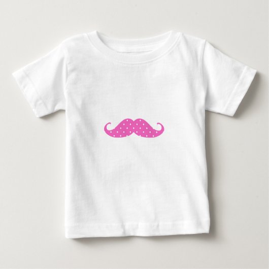 Funny Hot Pink Polka Dots Mustache (Voorkant)