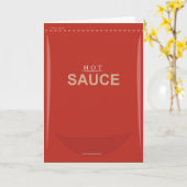 Funny  Hot Sauce Birthday-kaart Kaart (Gele Bloem)