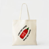 Funny Hot Sauce Canvas tas (Voorkant)