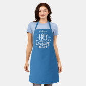 Funny Hot Stuff Typografie French Blue Schort (Gedragen)