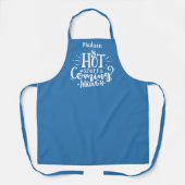 Funny Hot Stuff Typografie French Blue Schort (Voorkant)