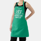 Funny Hot Stuff Typography Dark Green Schort (Insitu)