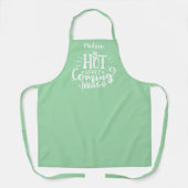 Funny Hot Stuff Typography Light Green Schort (Voorkant)