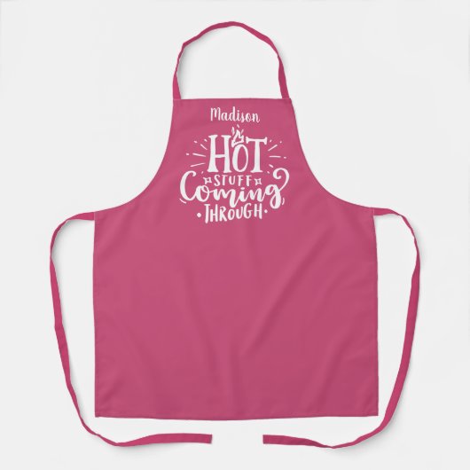 Funny Hot Stuff Typography Raspberry Schort (Voorkant)