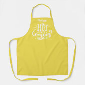 Funny Hot Stuff Typography Yellow Schort (Voorkant)