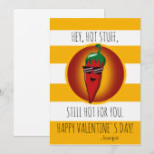 Funny Hot Stuff Wife tegen Husband Valentijn Feestdagenkaart (Voorkant / Achterkant)