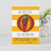 Funny Hot Stuff Wife tegen Husband Valentijn Feestdagenkaart (Staand voorkant)