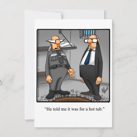 Funny Hot Tub Party Kaart (Voorkant)