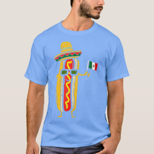 Funny Hotdog Mexican Flag Cinco De Mayo Mexican F T-shirt