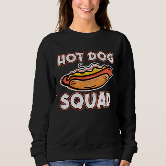 Funny Hotdog Squad Hotdog Friends Hotdog Sandwich Trui (Voorkant)