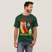 Funny Hotdog Team Ketchup Cancel Mustard Hotdogs T-shirt (Voorkant volledig)