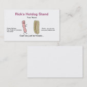 Funny Hotdog Visitekaartje (Voorkant / Achterkant)