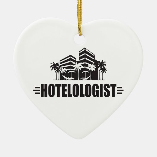 Funny Hotel Keramisch Ornament (Voorkant)